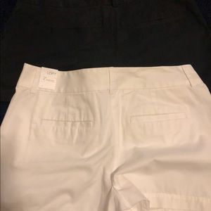 NWT Loft Shorts, 2 pair, White and Black, size 6
